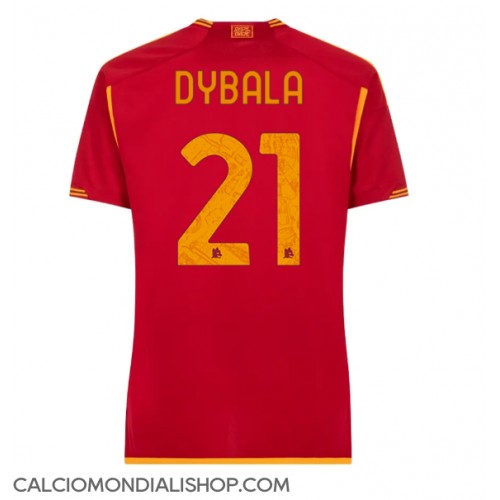 Maglie da calcio AS Roma Paulo Dybala #21 Prima Maglia Femminile 2023-24 Manica Corta